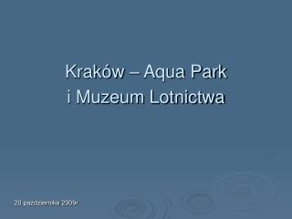 Kraków – Aqua Park i Muzeum Lotnictwa