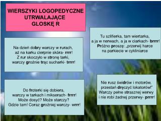 Na dzień do br y wa r czy w r u r ach, aż na ka r ku cie r pnie skó r a- rrrr !