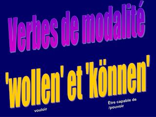 Verbes de modalité