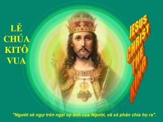 JESUS CHRIST THE KING
