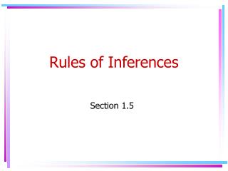 Rules of Inferences