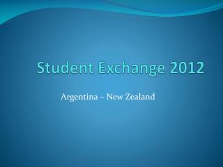 Student Exchange 2012