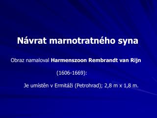 Návrat marnotratného syna