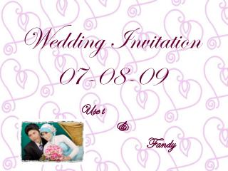Wedding Invitation 07-08-09