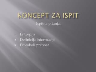 Koncept za ispit