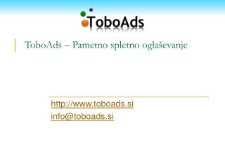 ToboAds – Pametno spletno oglaševanje