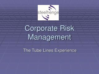 Corporate Risk Management