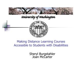 Making Distance Learning Courses Accessible to Students with Disabilities