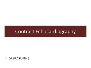 Contrast Echocardiography