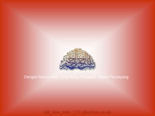 Dengan Nama Allah Yang Maha Pengasih, Maha Penyayang