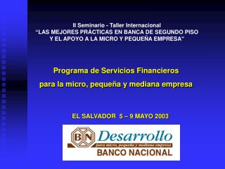 EL SALVADOR 5 – 9 MAYO 2003
