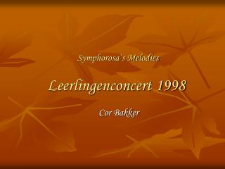 Leerlingenconcert 1998