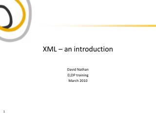 XML – an introduction