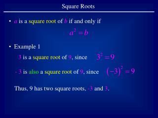 Square Roots