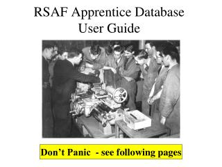 RSAF Apprentice Database User Guide