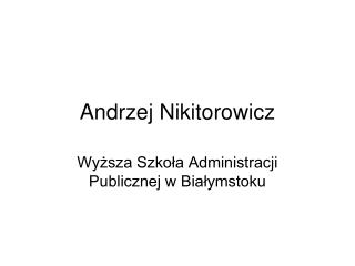 Andrzej Nikitorowicz