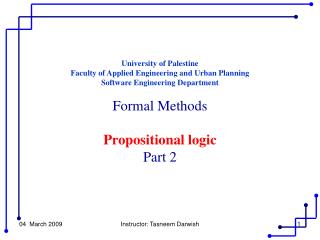 University of Palestine Faculty of Applied Engineering and Urban Planning