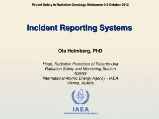 Incident Reporting Systems