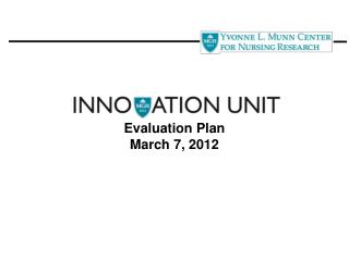 Evaluation Plan March 7, 2012