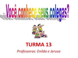 TURMA 13 Professoras: Enilda e Jerusa