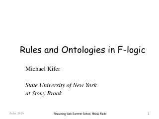 Rules and Ontologies in F-logic