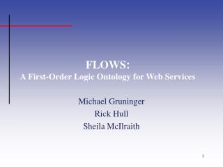 FLOWS : A First-Order Logic Ontology for Web Services