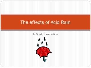 The effects of Acid Rain