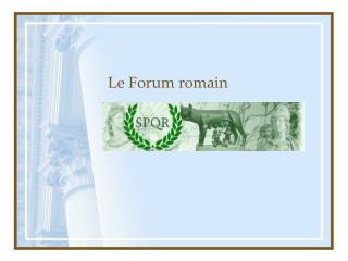 Le Forum romain