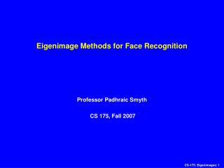 Eigenimage Methods for Face Recognition