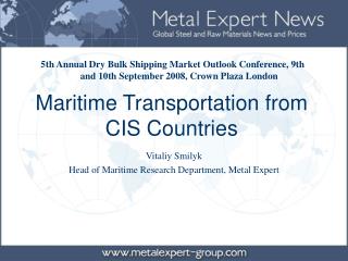 Maritime Transportation from CIS Countries