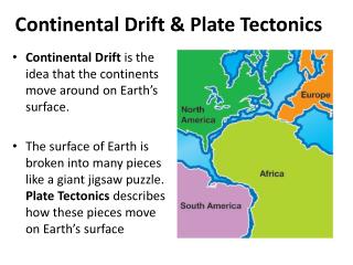 Continental Drift &amp; Plate Tectonics