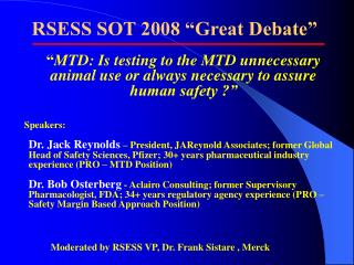 RSESS SOT 2008 “Great Debate”