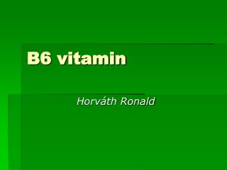 B6 vitamin