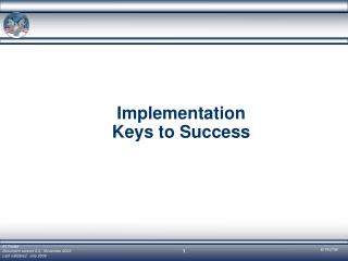 Implementation Keys to Success