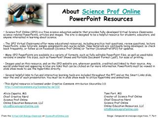 About Science Prof Online PowerPoint Resources