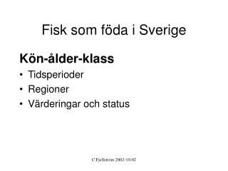 Fisk som föda i Sverige