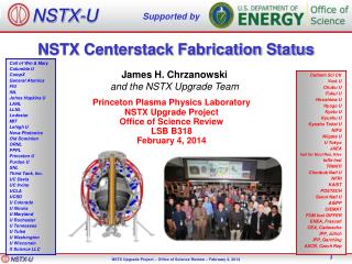 NSTX Centerstack Fabrication Status