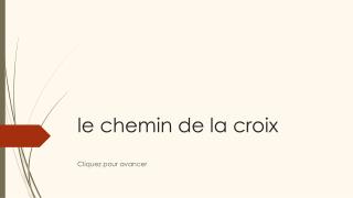 le chemin de la croix