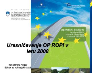 Uresničevanje OP ROPI v letu 2008