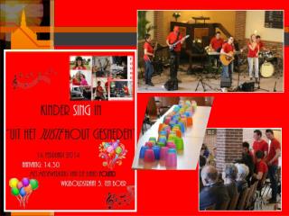 De kinderen mogen op het podium meezingen