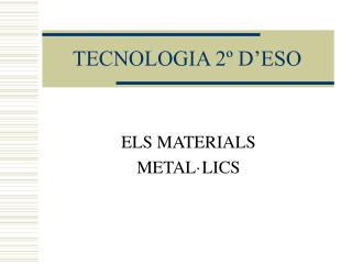 TECNOLOGIA 2º D’ESO