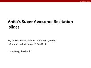 Anita’s Super Awesome Recitation slides