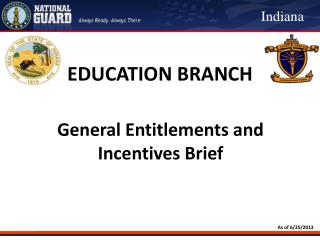General Entitlements and Incentives Brief