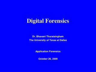 Digital Forensics