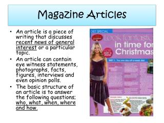 Magazine Articles