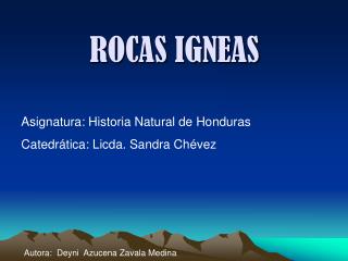 ROCAS IGNEAS