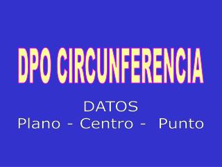 DPO CIRCUNFERENCIA