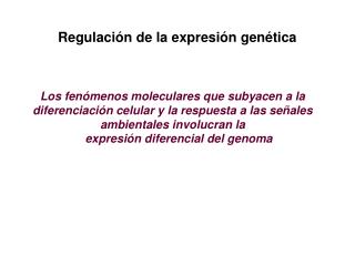 expresión diferencial del genoma