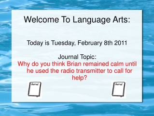 Welcome To Language Arts: