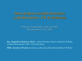 Sociální ekonomika jako faktor lokálního a regionálního rozvoje
